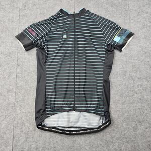 Ornot Cycling Jersey Womens Large Black Blue Race Aero Axiom Genesis Lightweight